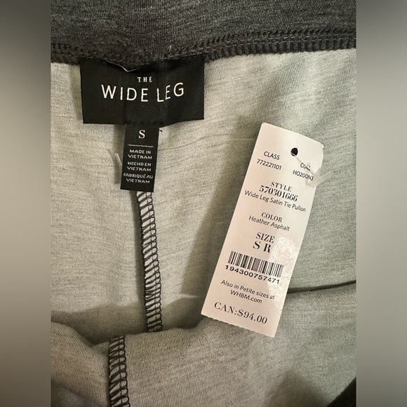 White House Black Market Wide Leg Satin Drawstring Pants Size Small NWT - Picture 9 of 10